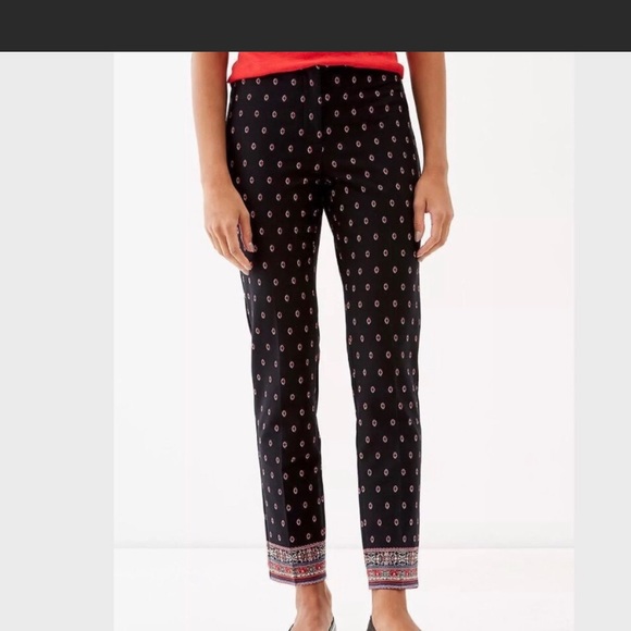J. Jill Pants - J. Jill Bi-Stretch Tribal Border Print Ankle Pants